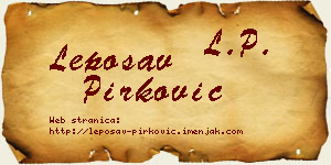Leposav Pirković vizit kartica